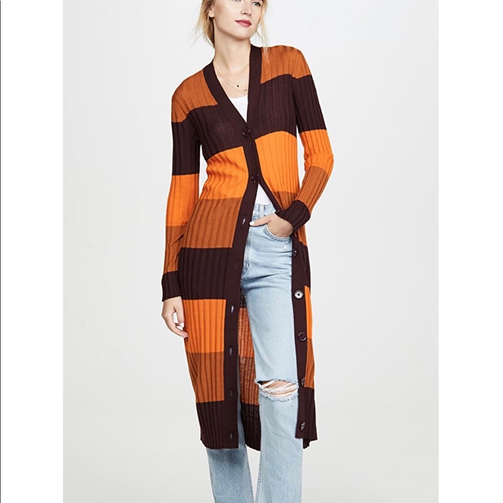 Equipment Verelle Wool Striped Duster Cardigan XS